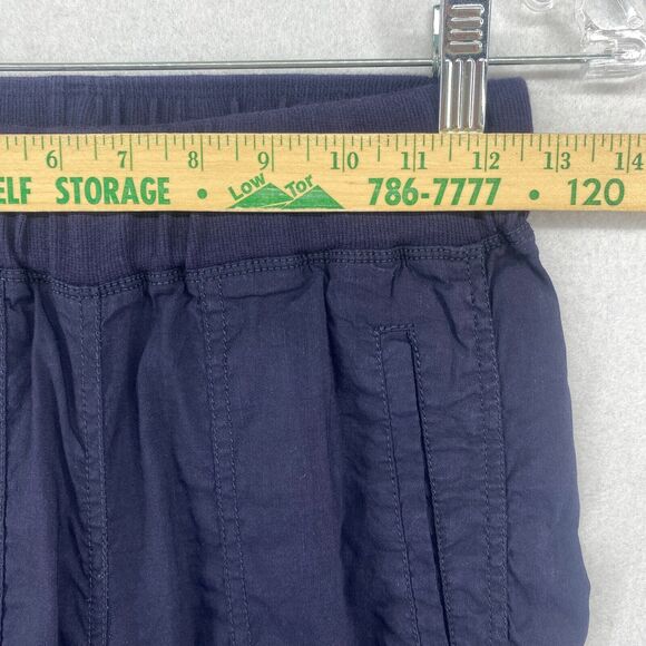 EILEEN FISHER Pants 2XS Stretch Linen Ankle Pull On Knit Waistband Tapered Blue - Picture 13 of 16